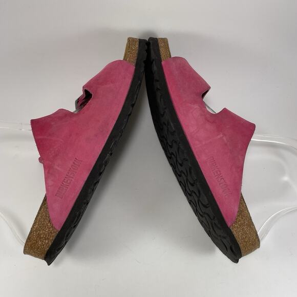 Birkenstock Arizona Sandals Womens Size 38 US 7-7.5 Pink Oiled Leather Soft FB - Picture 6 of 9